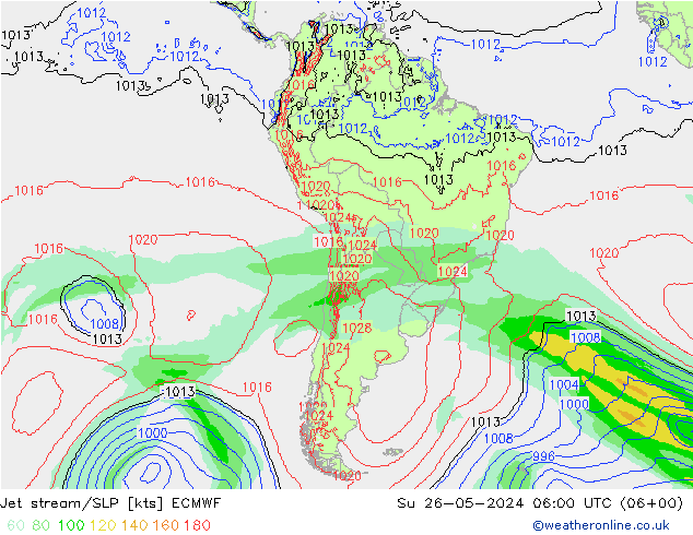 Jet stream/SLP ECMWF Su 26.05.2024 06 UTC