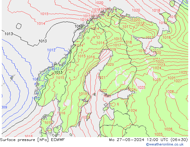 pression de l'air ECMWF lun 27.05.2024 12 UTC