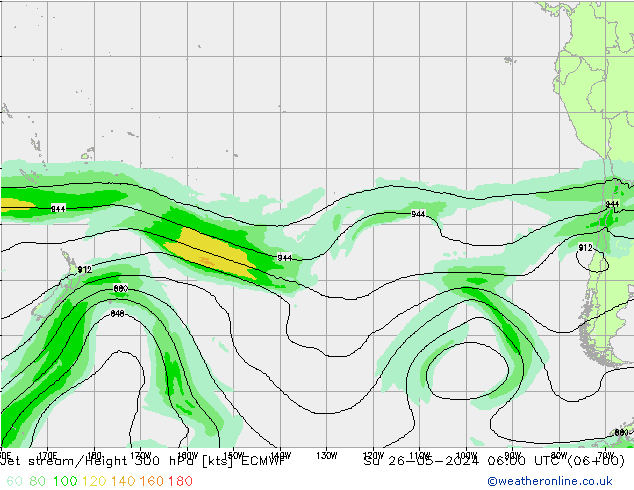 Jet Akımları ECMWF Paz 26.05.2024 06 UTC