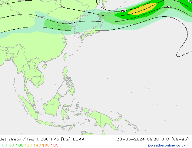 Straalstroom ECMWF do 30.05.2024 06 UTC