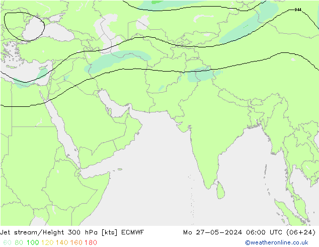 Corrente a getto ECMWF lun 27.05.2024 06 UTC