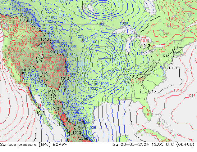 Surface pressure ECMWF Su 26.05.2024 12 UTC