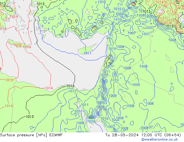 Surface pressure ECMWF Tu 28.05.2024 12 UTC