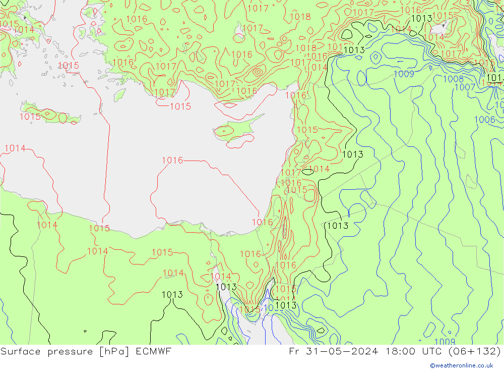 Surface pressure ECMWF Fr 31.05.2024 18 UTC