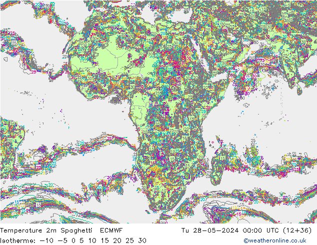 Temperatuurkaart Spaghetti ECMWF di 28.05.2024 00 UTC