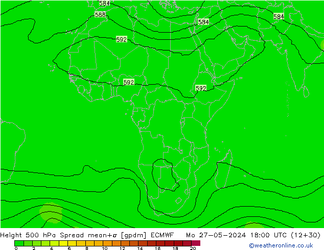 Hoogte 500 hPa Spread ECMWF ma 27.05.2024 18 UTC