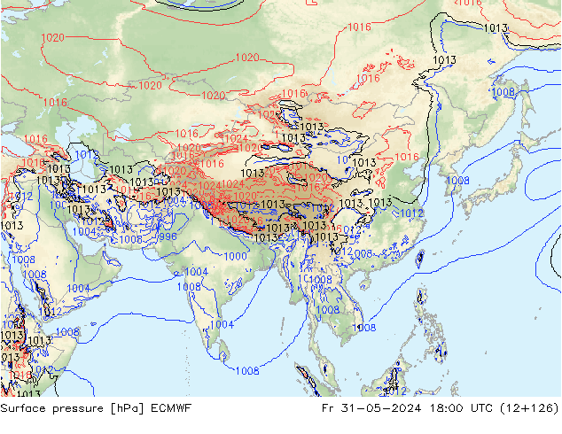 Yer basıncı ECMWF Cu 31.05.2024 18 UTC