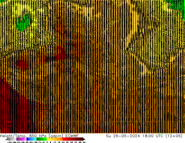 Hoogte/Temp. 850 hPa ECMWF zo 26.05.2024 18 UTC