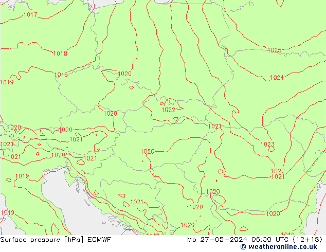 pression de l'air ECMWF lun 27.05.2024 06 UTC