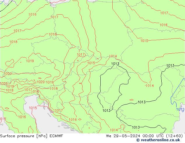 приземное давление ECMWF ср 29.05.2024 00 UTC