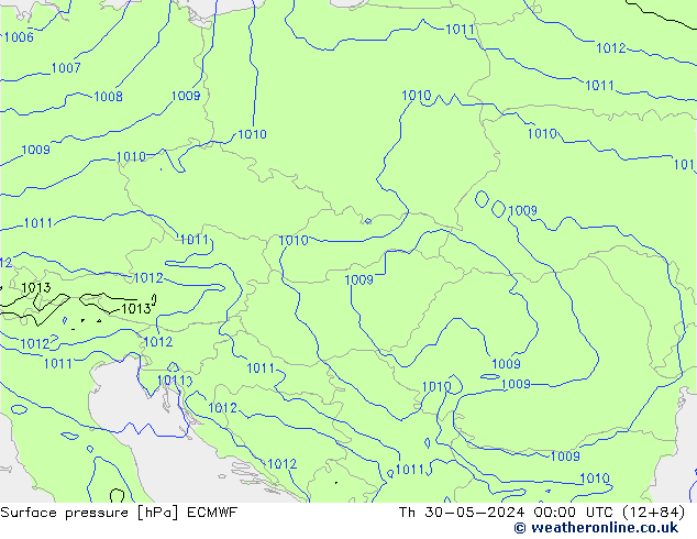 Surface pressure ECMWF Th 30.05.2024 00 UTC