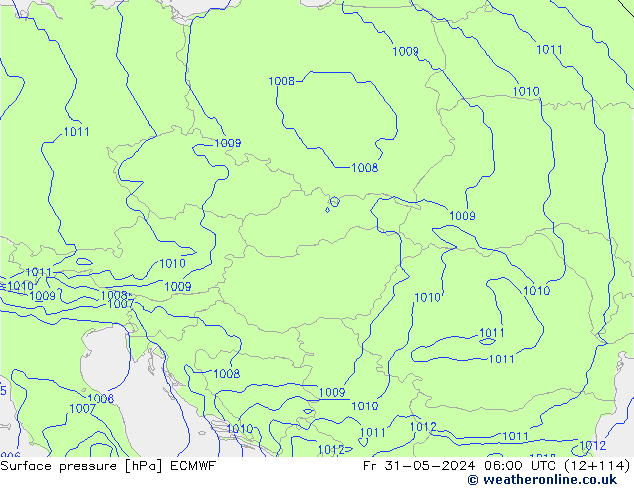 Yer basıncı ECMWF Cu 31.05.2024 06 UTC