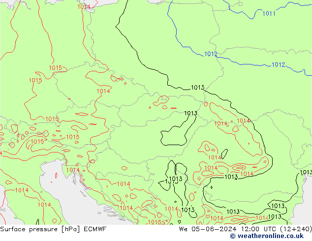 Yer basıncı ECMWF Çar 05.06.2024 12 UTC