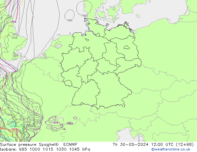 Yer basıncı Spaghetti ECMWF Per 30.05.2024 12 UTC