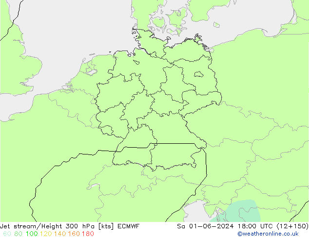 Straalstroom ECMWF za 01.06.2024 18 UTC