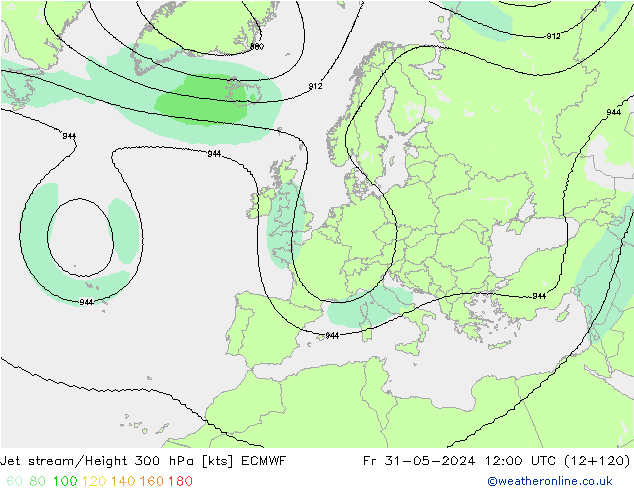 Jet Akımları ECMWF Cu 31.05.2024 12 UTC