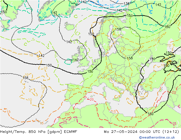 Height/Temp. 850 hPa ECMWF  27.05.2024 00 UTC