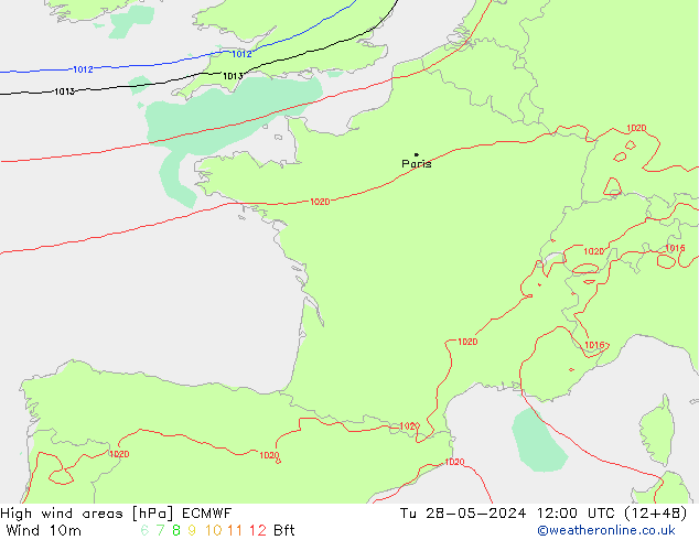 Sturmfelder ECMWF Di 28.05.2024 12 UTC