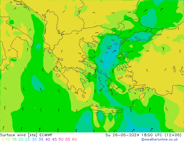  10 m ECMWF  26.05.2024 18 UTC