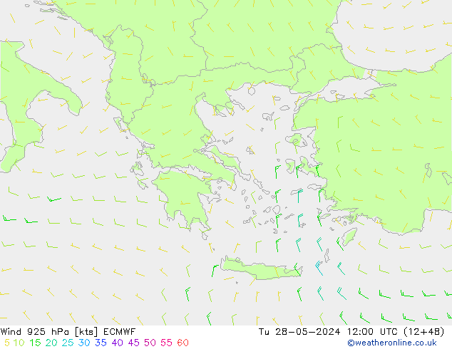 Viento 925 hPa ECMWF mar 28.05.2024 12 UTC