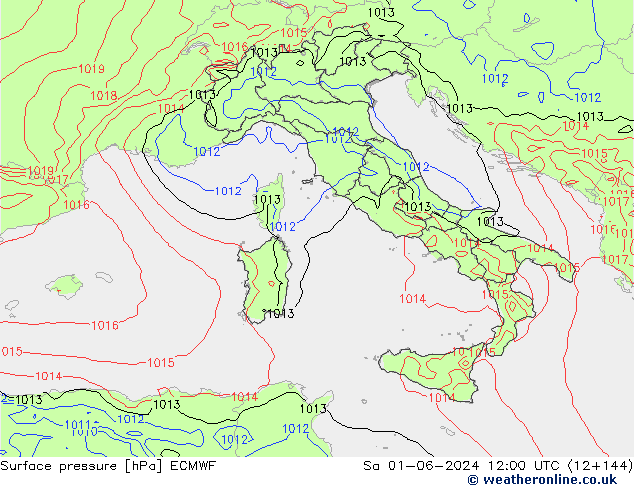 pression de l'air ECMWF sam 01.06.2024 12 UTC