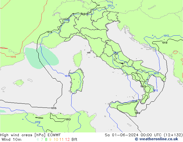 Windvelden ECMWF za 01.06.2024 00 UTC