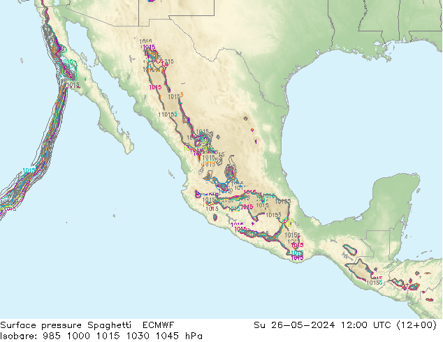 ciśnienie Spaghetti ECMWF nie. 26.05.2024 12 UTC