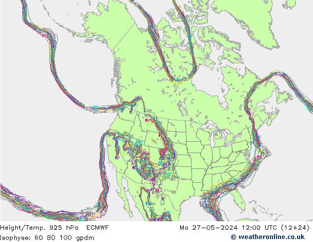 Géop./Temp. 925 hPa ECMWF lun 27.05.2024 12 UTC