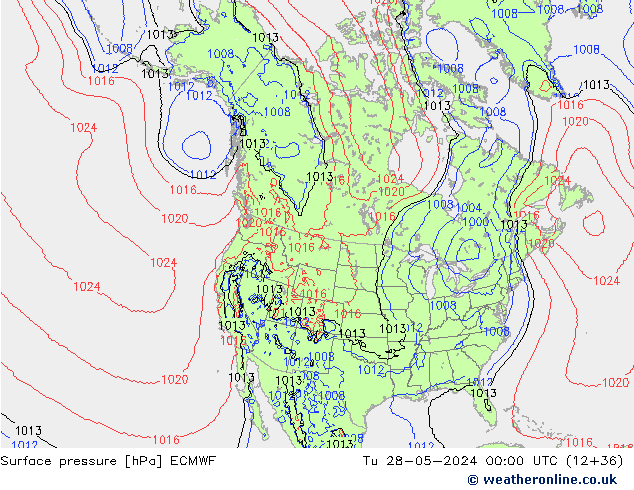 pression de l'air ECMWF mar 28.05.2024 00 UTC