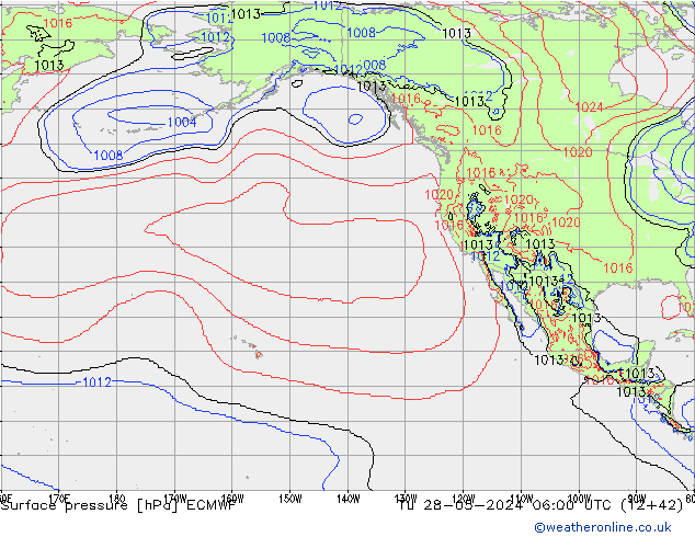 приземное давление ECMWF вт 28.05.2024 06 UTC