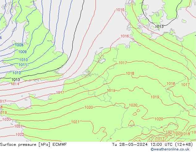 ciśnienie ECMWF wto. 28.05.2024 12 UTC