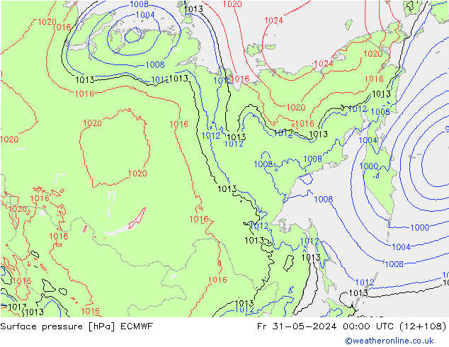 ciśnienie ECMWF pt. 31.05.2024 00 UTC