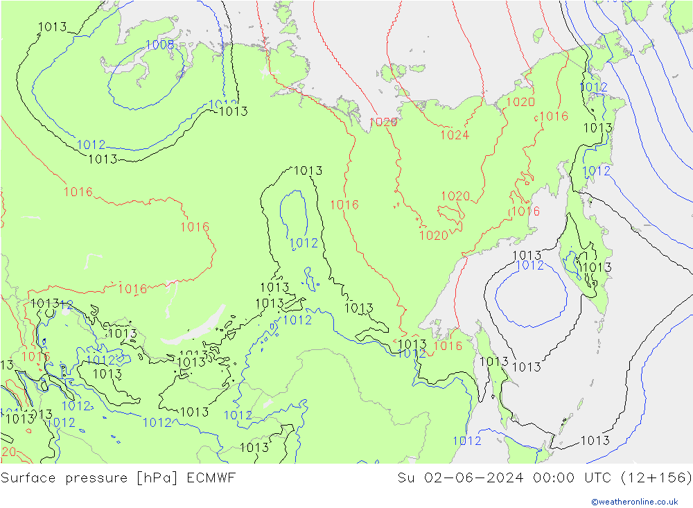 Bodendruck ECMWF So 02.06.2024 00 UTC