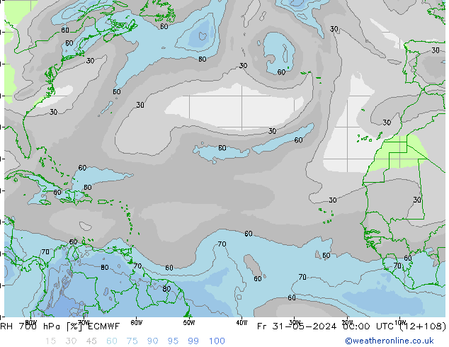 RV 700 hPa ECMWF vr 31.05.2024 00 UTC