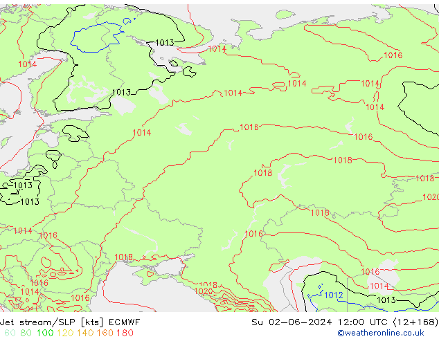 Jet stream/SLP ECMWF Su 02.06.2024 12 UTC