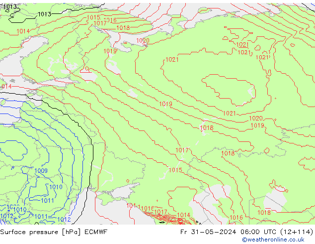 приземное давление ECMWF пт 31.05.2024 06 UTC