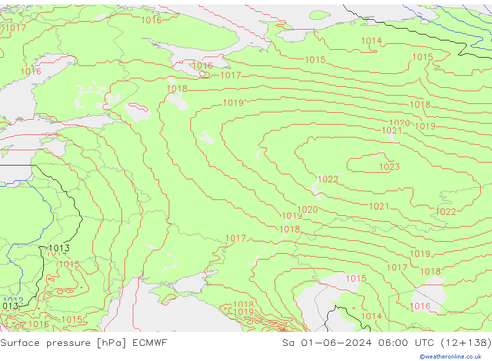 Yer basıncı ECMWF Cts 01.06.2024 06 UTC