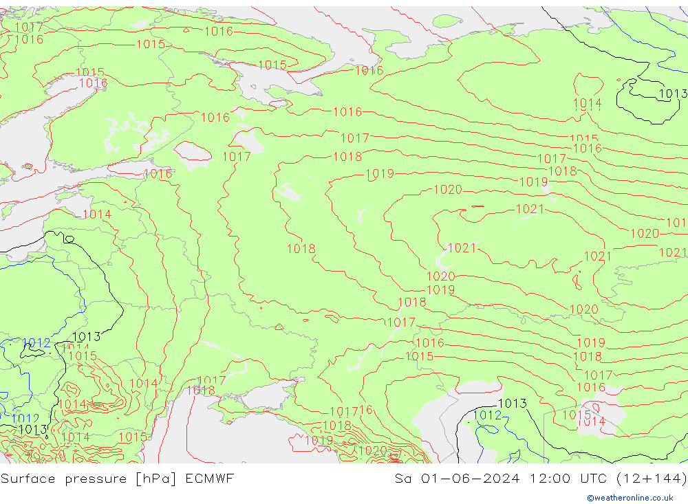 pression de l'air ECMWF sam 01.06.2024 12 UTC