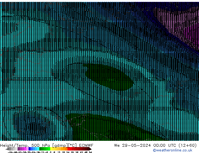 Height/Temp. 500 hPa ECMWF We 29.05.2024 00 UTC