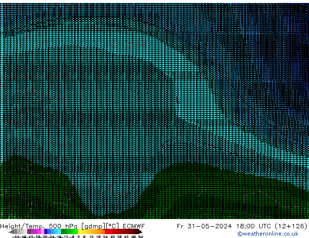 Height/Temp. 500 hPa ECMWF pt. 31.05.2024 18 UTC