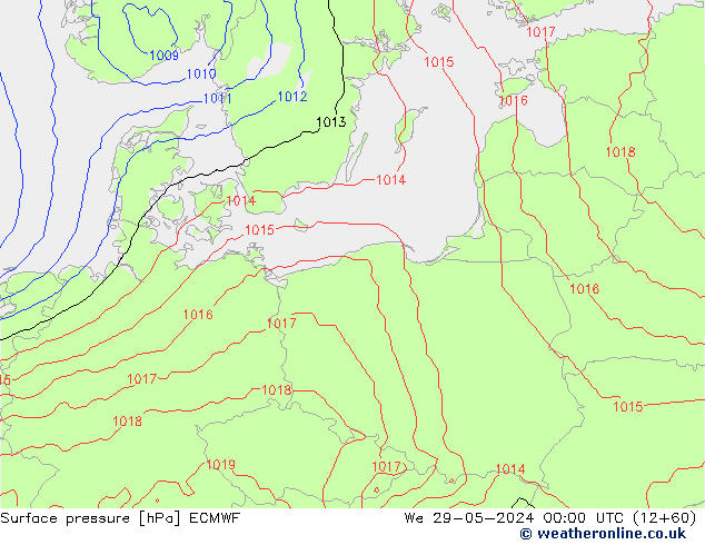 приземное давление ECMWF ср 29.05.2024 00 UTC