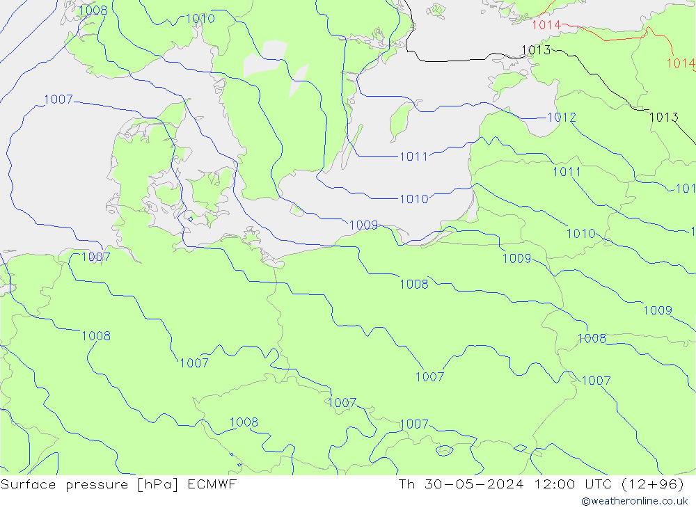 Yer basıncı ECMWF Per 30.05.2024 12 UTC