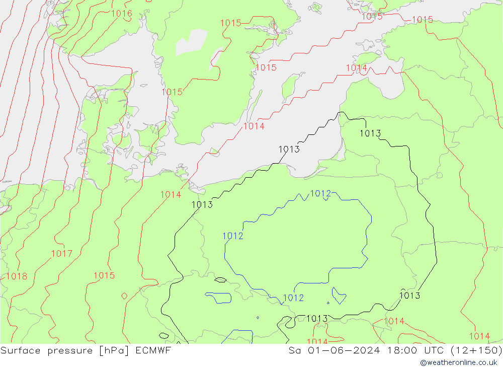 Yer basıncı ECMWF Cts 01.06.2024 18 UTC