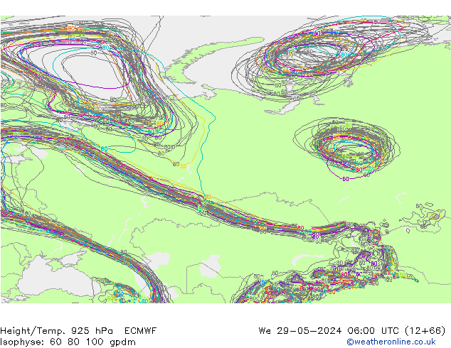 Geop./Temp. 925 hPa ECMWF mié 29.05.2024 06 UTC