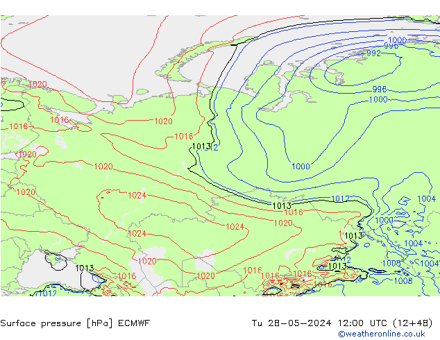 приземное давление ECMWF вт 28.05.2024 12 UTC