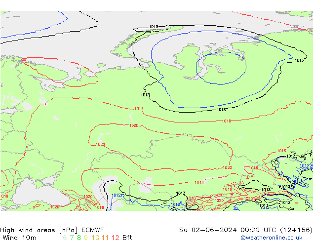 Windvelden ECMWF zo 02.06.2024 00 UTC