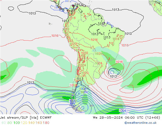 Jet stream/SLP ECMWF St 29.05.2024 06 UTC