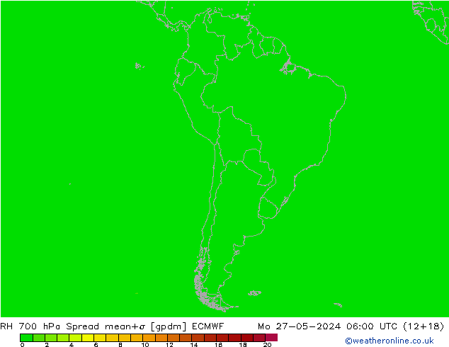 RV 700 hPa Spread ECMWF ma 27.05.2024 06 UTC