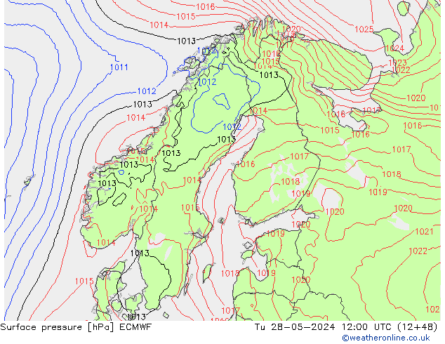 Yer basıncı ECMWF Sa 28.05.2024 12 UTC