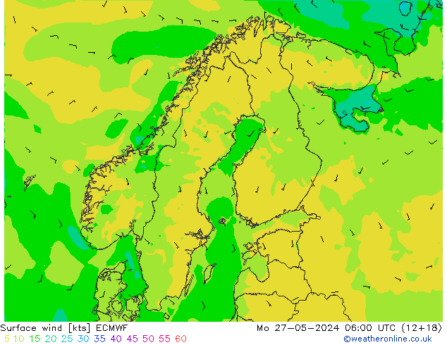 Surface wind ECMWF Mo 27.05.2024 06 UTC